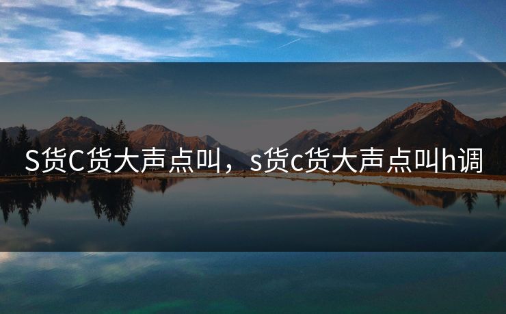 S货C货大声点叫，s货c货大声点叫h调