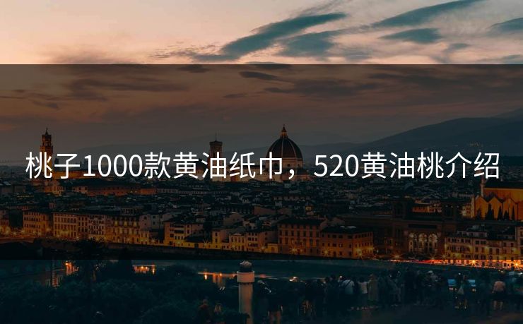 桃子1000款黄油纸巾，520黄油桃介绍