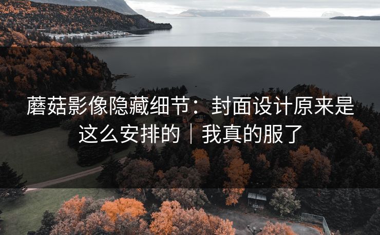 蘑菇影像隐藏细节：封面设计原来是这么安排的｜我真的服了